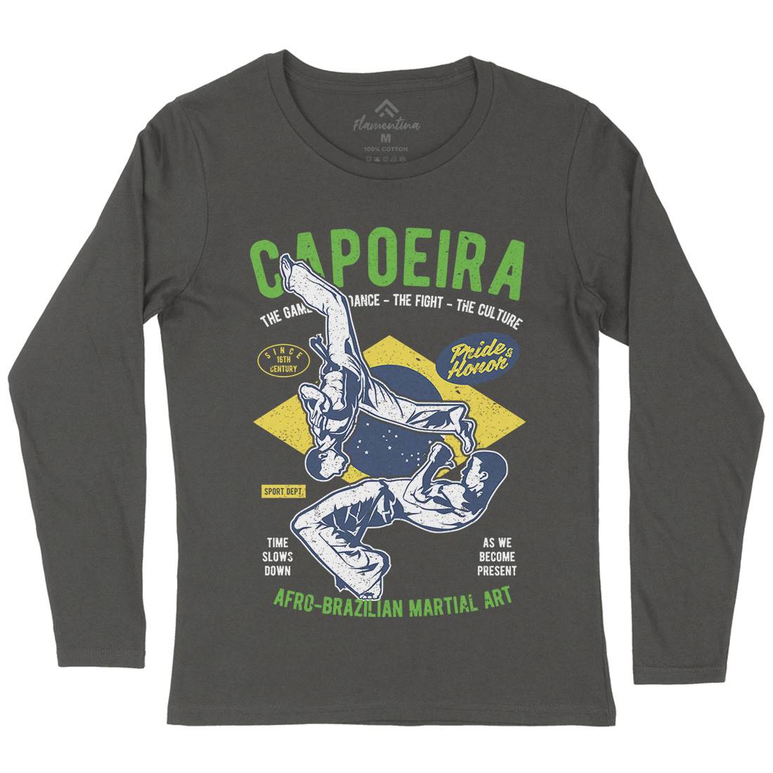 Brazilian Capoeira Womens Long Sleeve T-Shirt Sport A632
