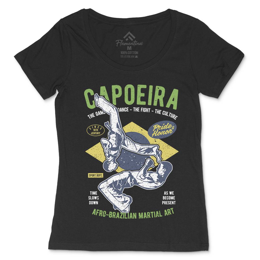 Brazilian Capoeira Womens Scoop Neck T-Shirt Sport A632