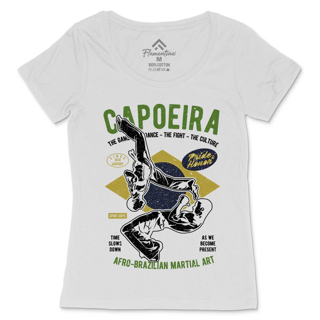 Brazilian Capoeira Womens Scoop Neck T-Shirt Sport A632