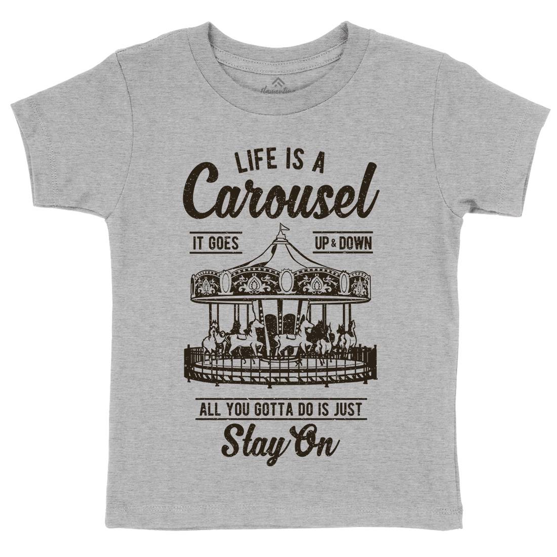 Carousel Kids Organic Crew Neck T-Shirt Retro A633