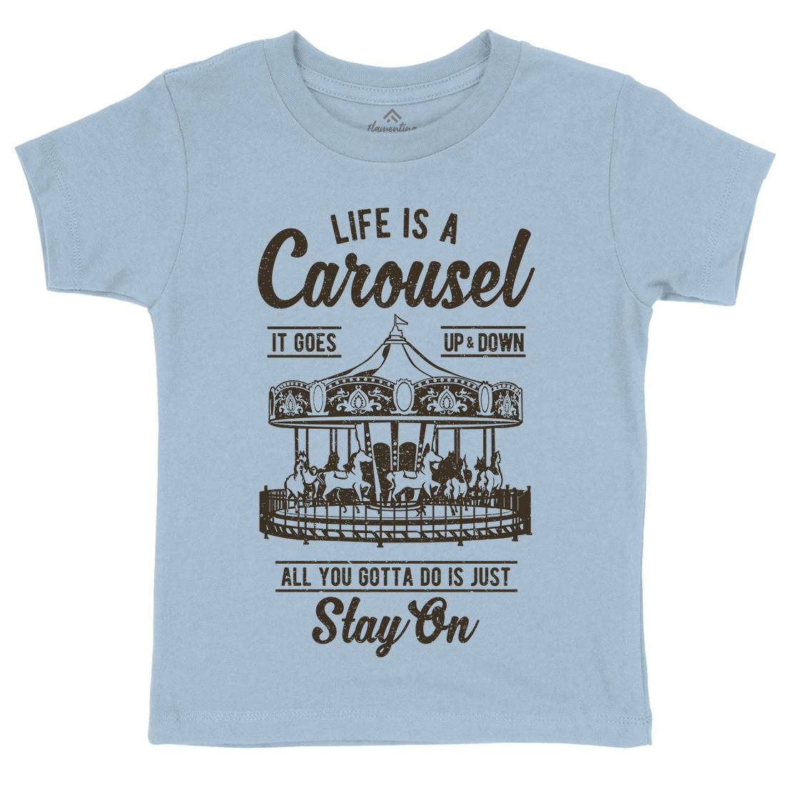 Carousel Kids Crew Neck T-Shirt Retro A633