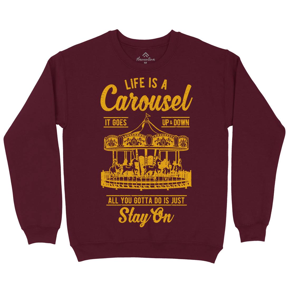 Carousel Mens Crew Neck Sweatshirt Retro A633