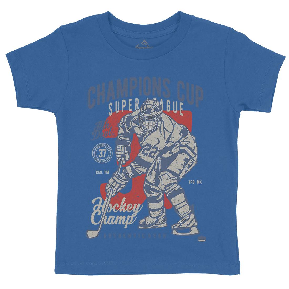 Champions Cup Hockey Kids Crew Neck T-Shirt Sport A634