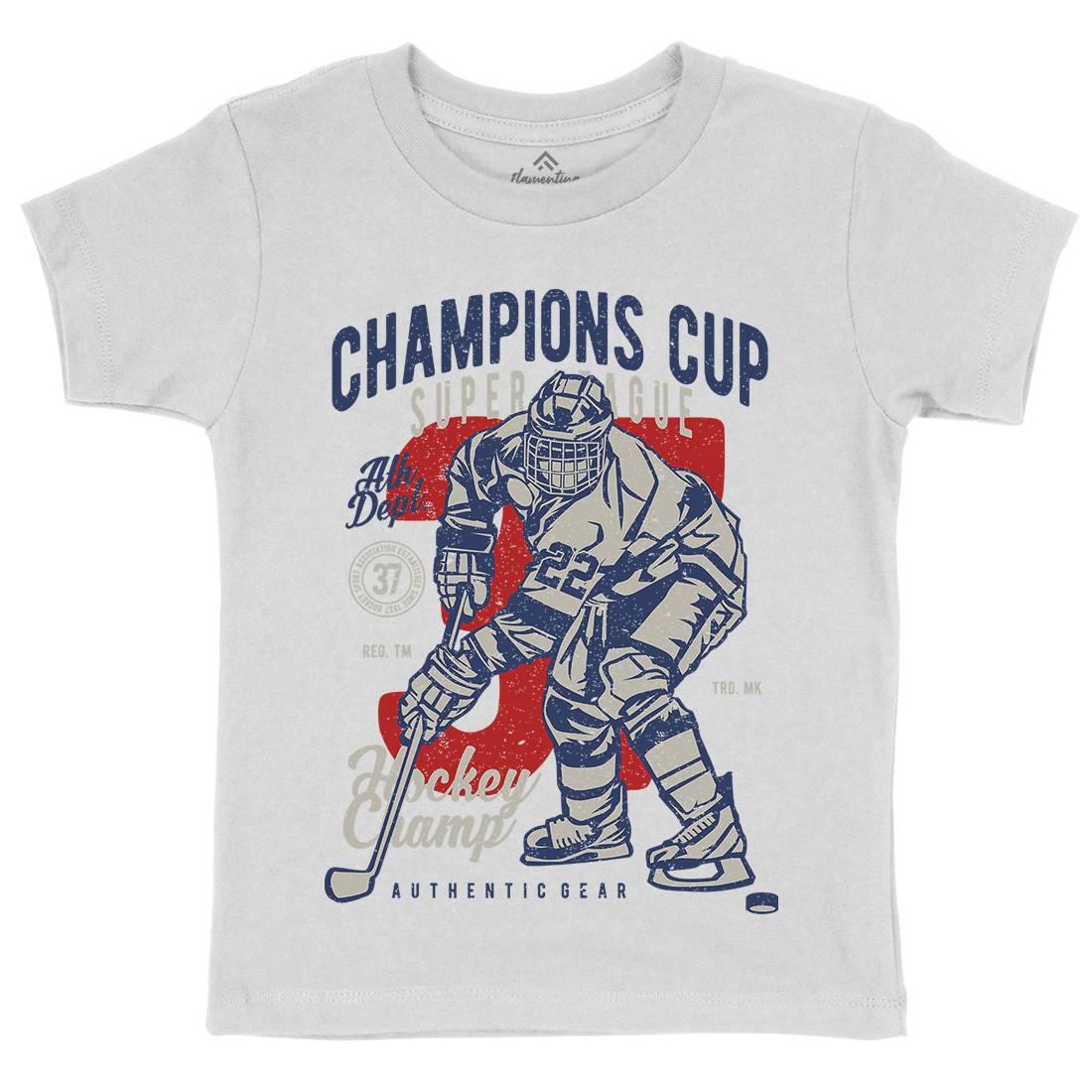 Champions Cup Hockey Kids Crew Neck T-Shirt Sport A634