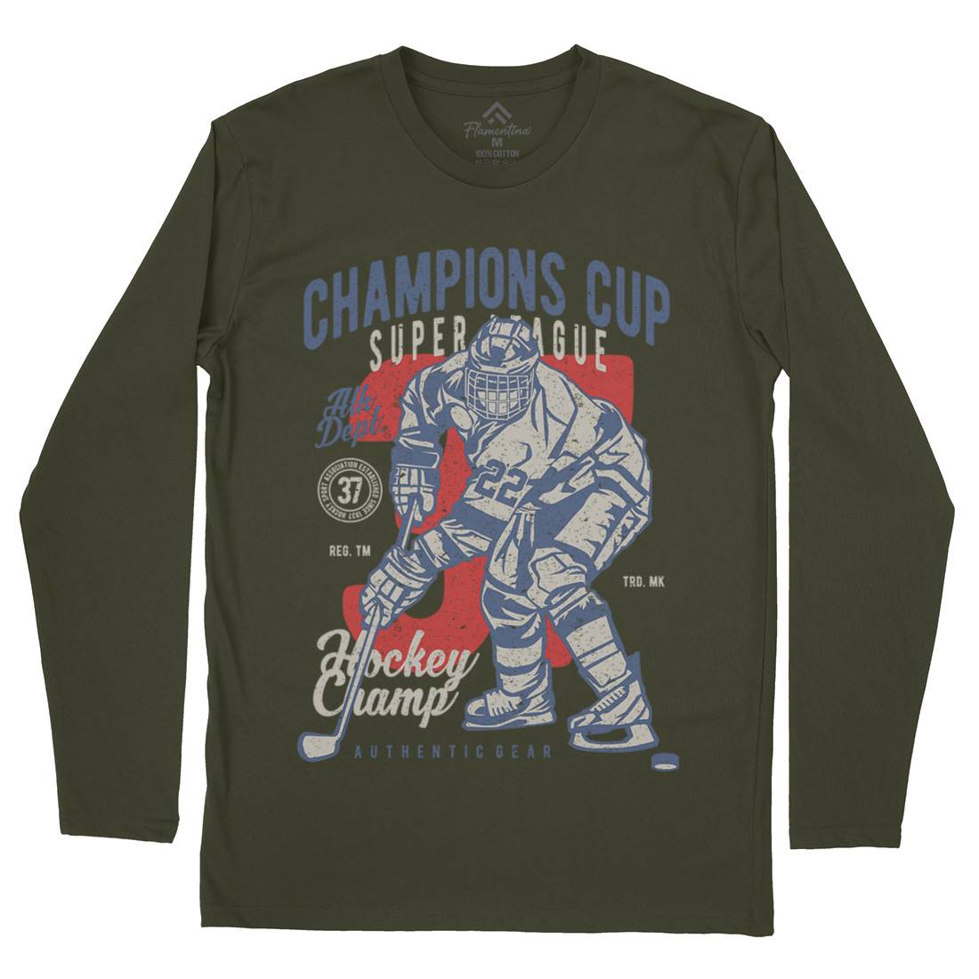 Champions Cup Hockey Mens Long Sleeve T-Shirt Sport A634