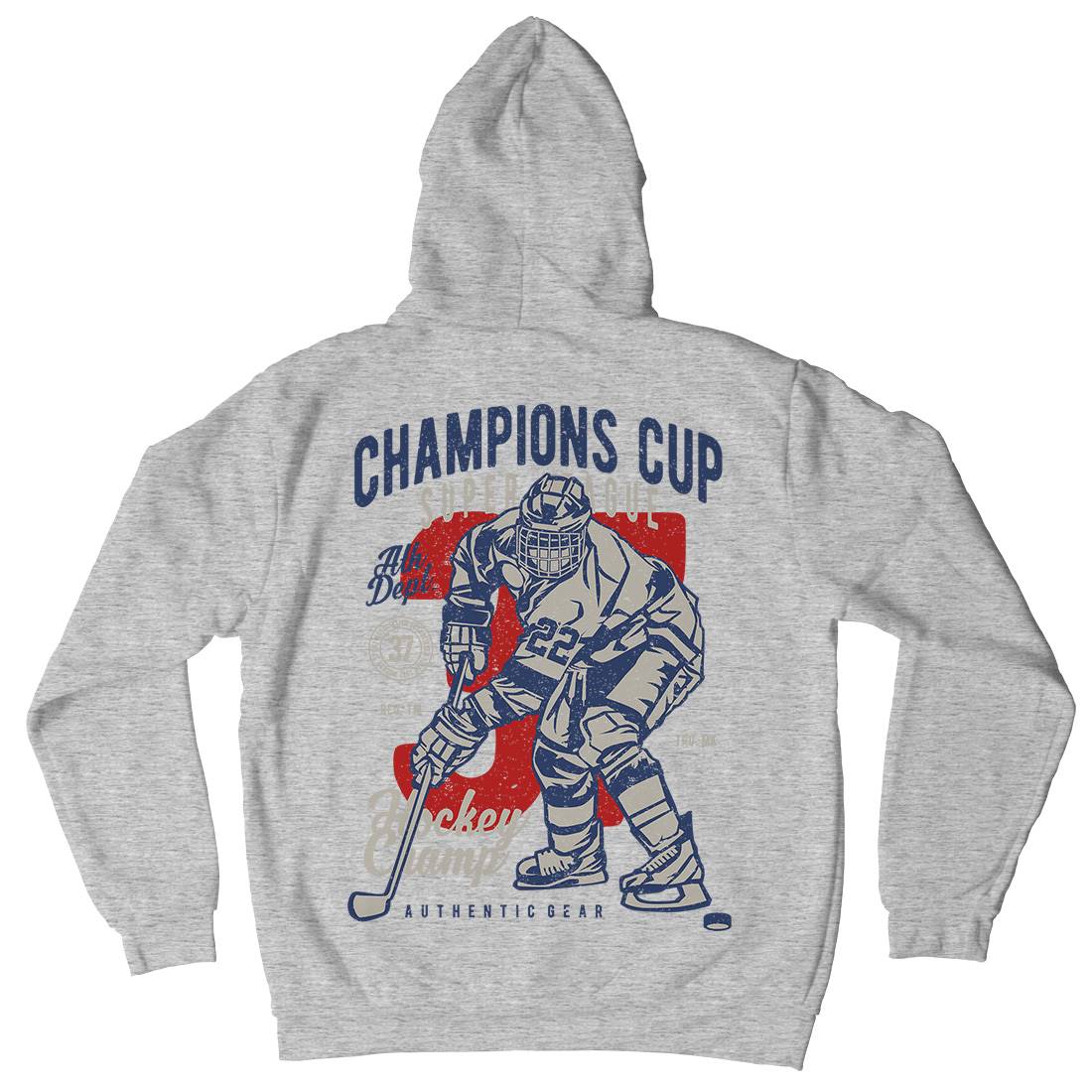 Champions Cup Hockey Mens Hoodie With Pocket Sport A634