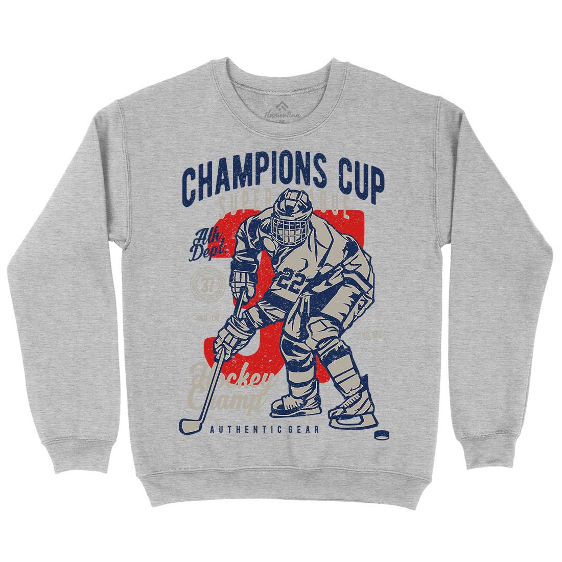 Champions Cup Hockey Mens Crew Neck Sweatshirt Sport A634