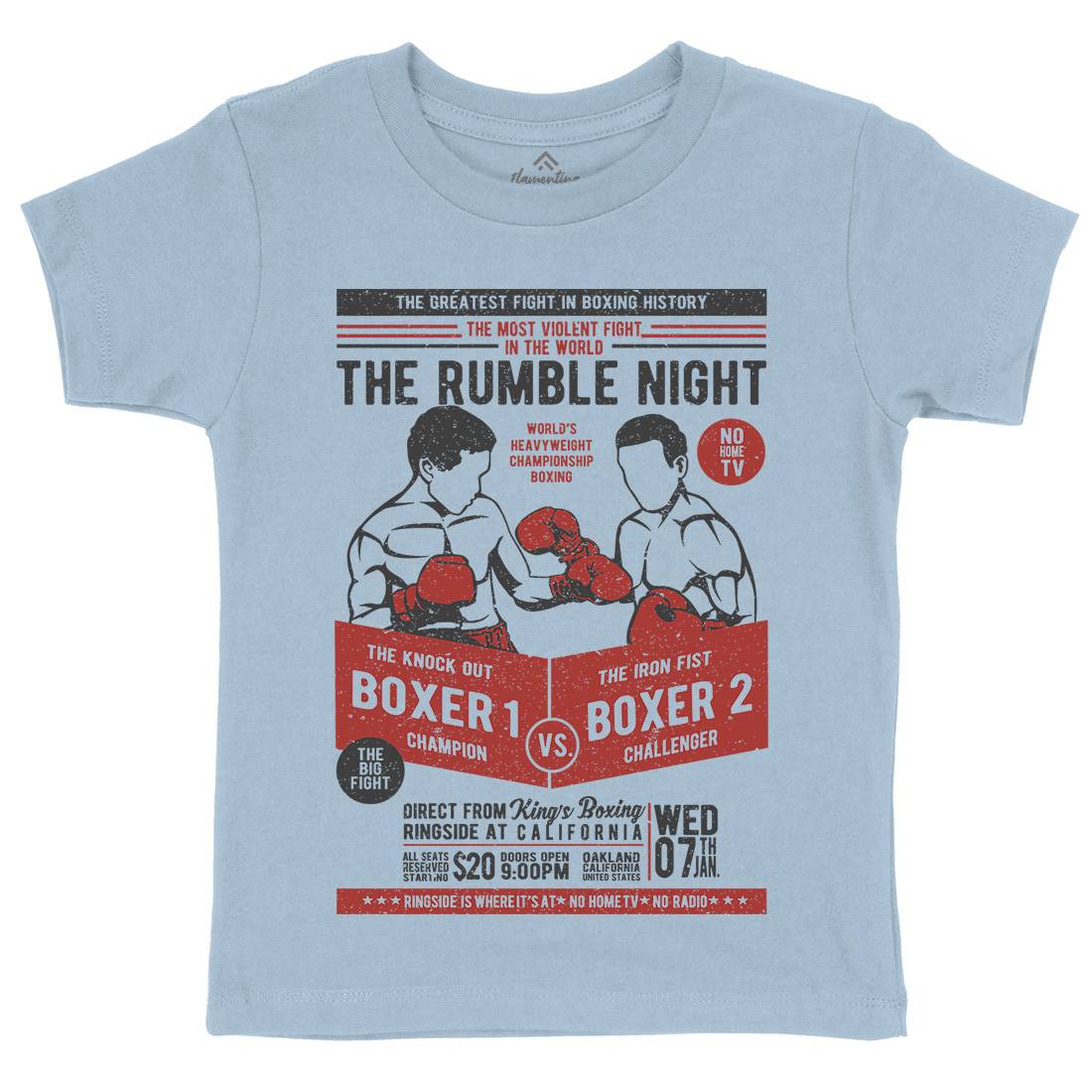 Classic Boxing Kids Crew Neck T-Shirt Sport A635