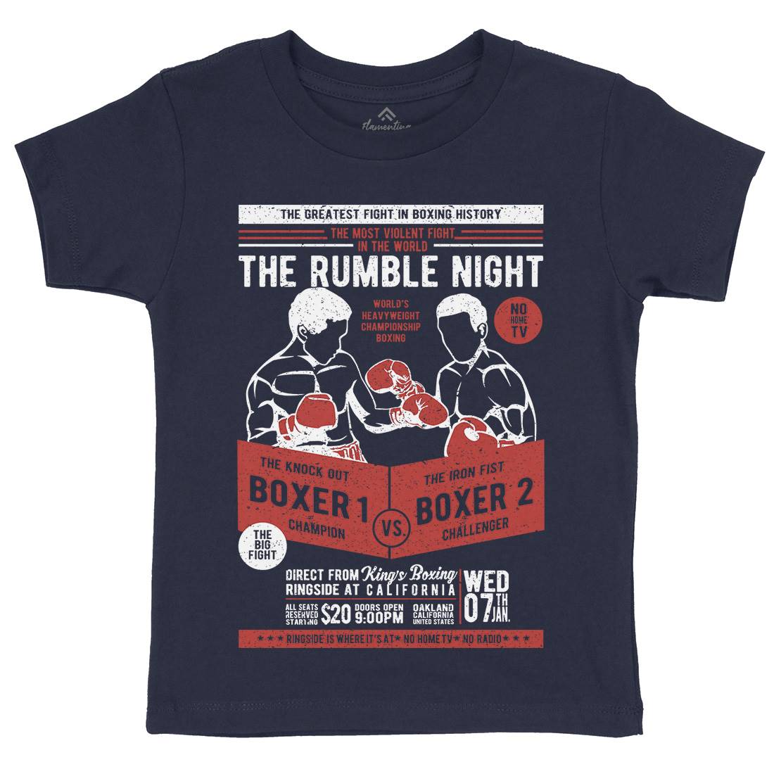 Classic Boxing Kids Organic Crew Neck T-Shirt Sport A635