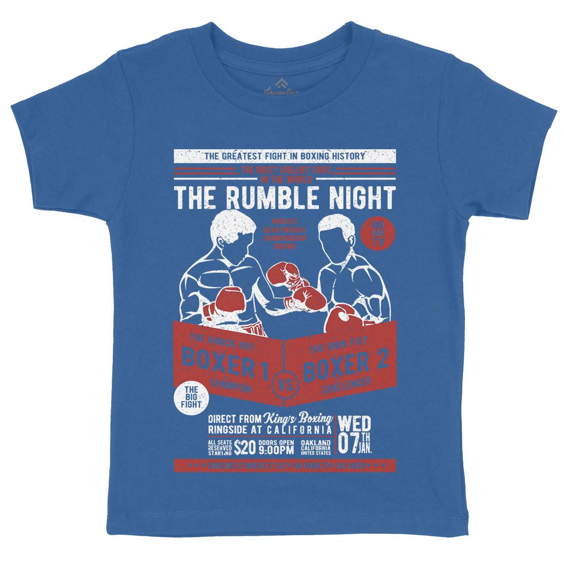 Classic Boxing Kids Crew Neck T-Shirt Sport A635