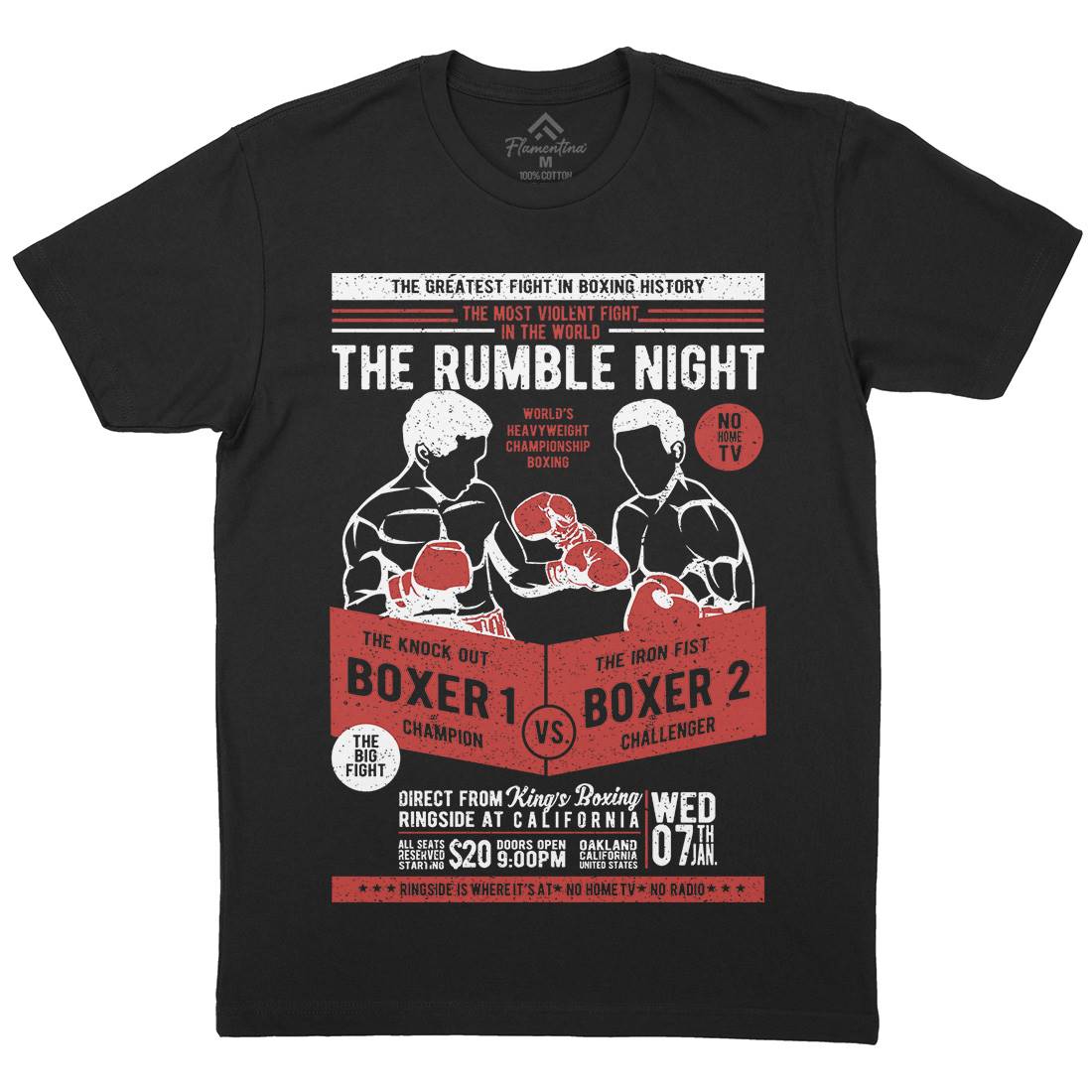 Classic Boxing Mens Crew Neck T-Shirt Sport A635