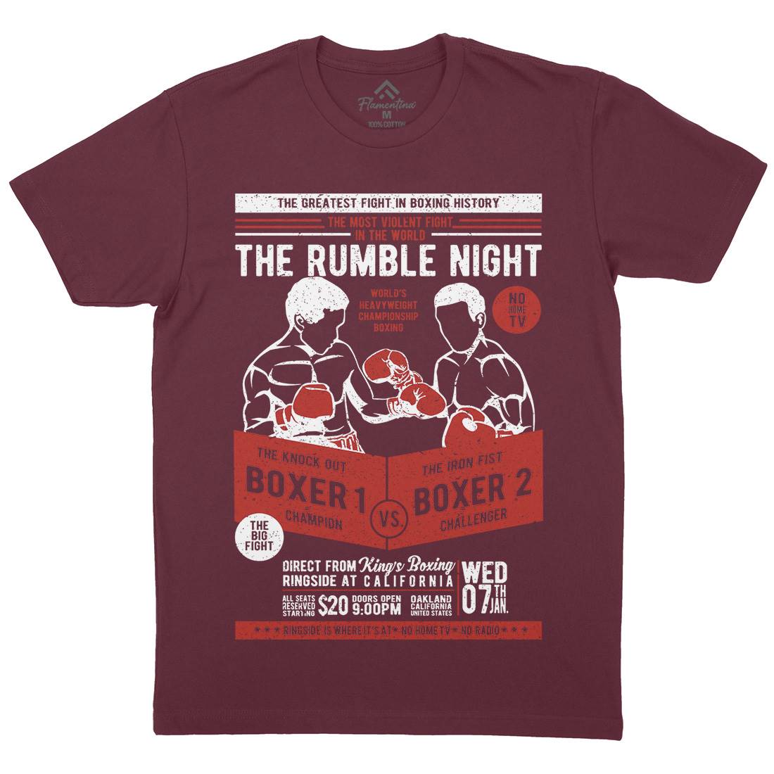 Classic Boxing Mens Crew Neck T-Shirt Sport A635