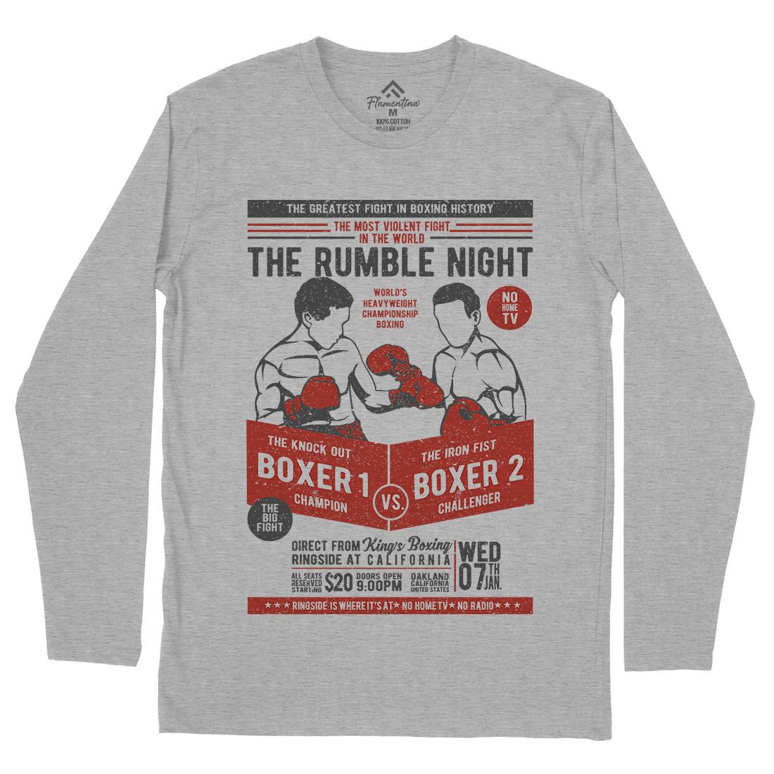 Classic Boxing Mens Long Sleeve T-Shirt Sport A635