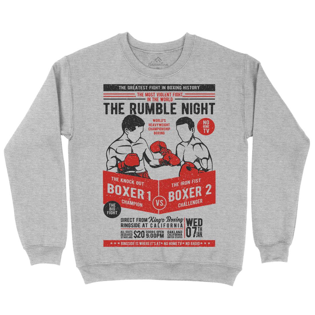 Classic Boxing Mens Crew Neck Sweatshirt Sport A635