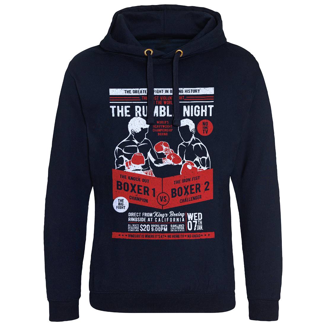 Classic Boxing Mens Hoodie Without Pocket Sport A635