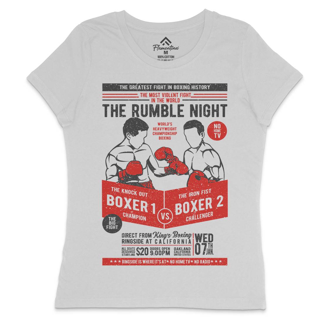 Classic Boxing Womens Crew Neck T-Shirt Sport A635