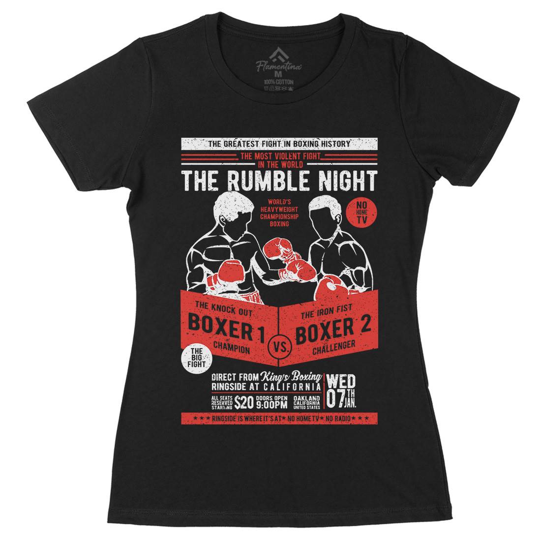 Classic Boxing Womens Organic Crew Neck T-Shirt Sport A635