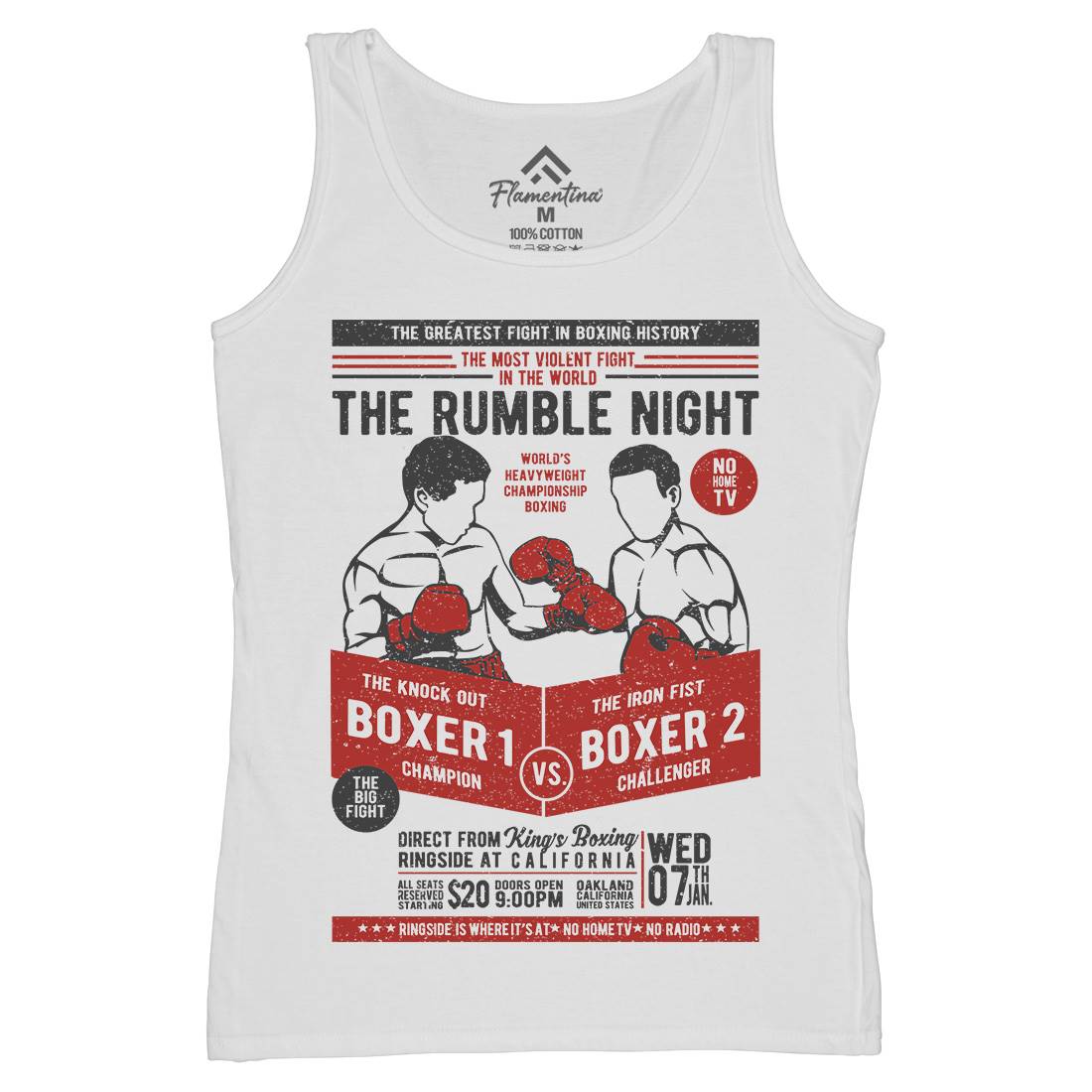 Classic Boxing Womens Organic Tank Top Vest Sport A635
