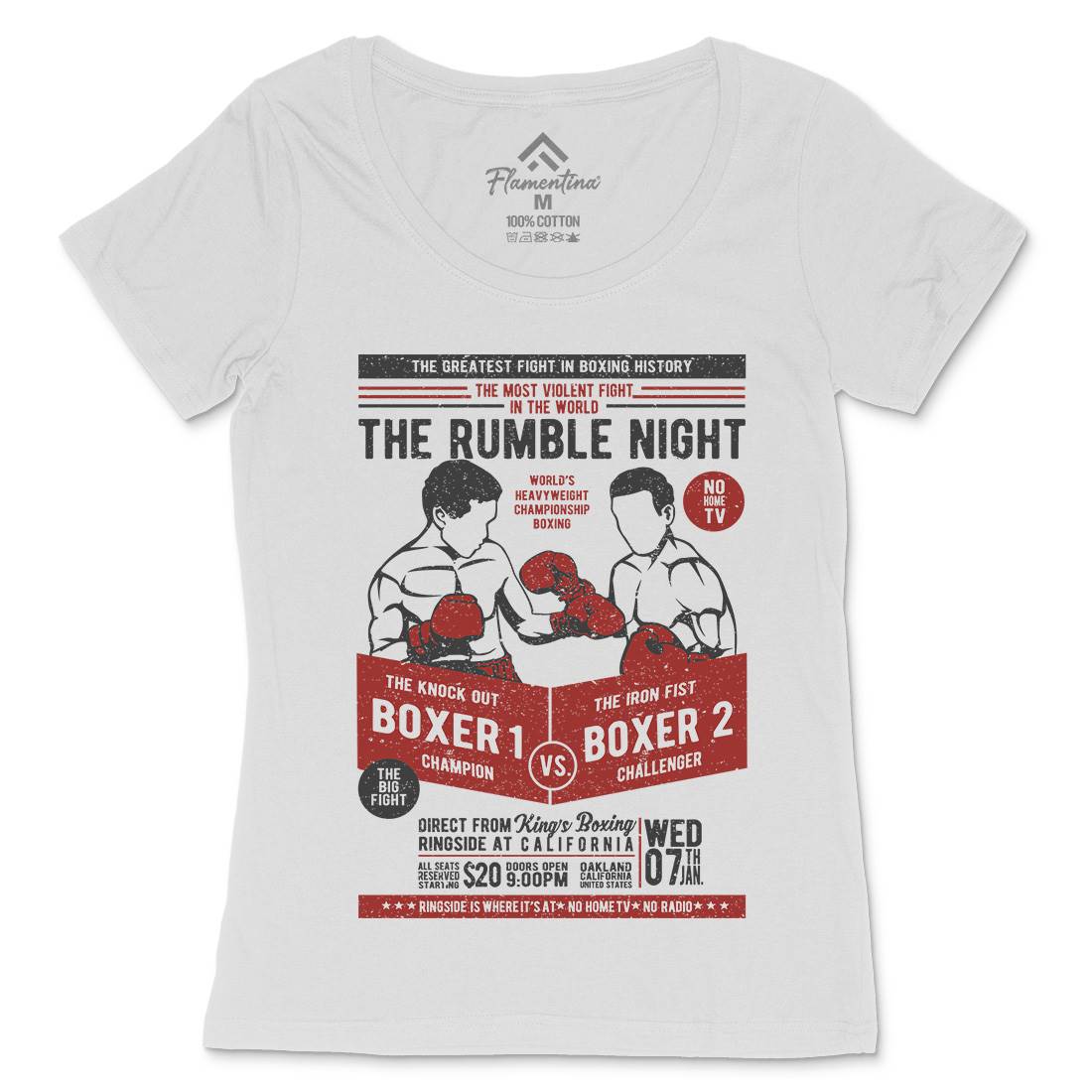 Classic Boxing Womens Scoop Neck T-Shirt Sport A635
