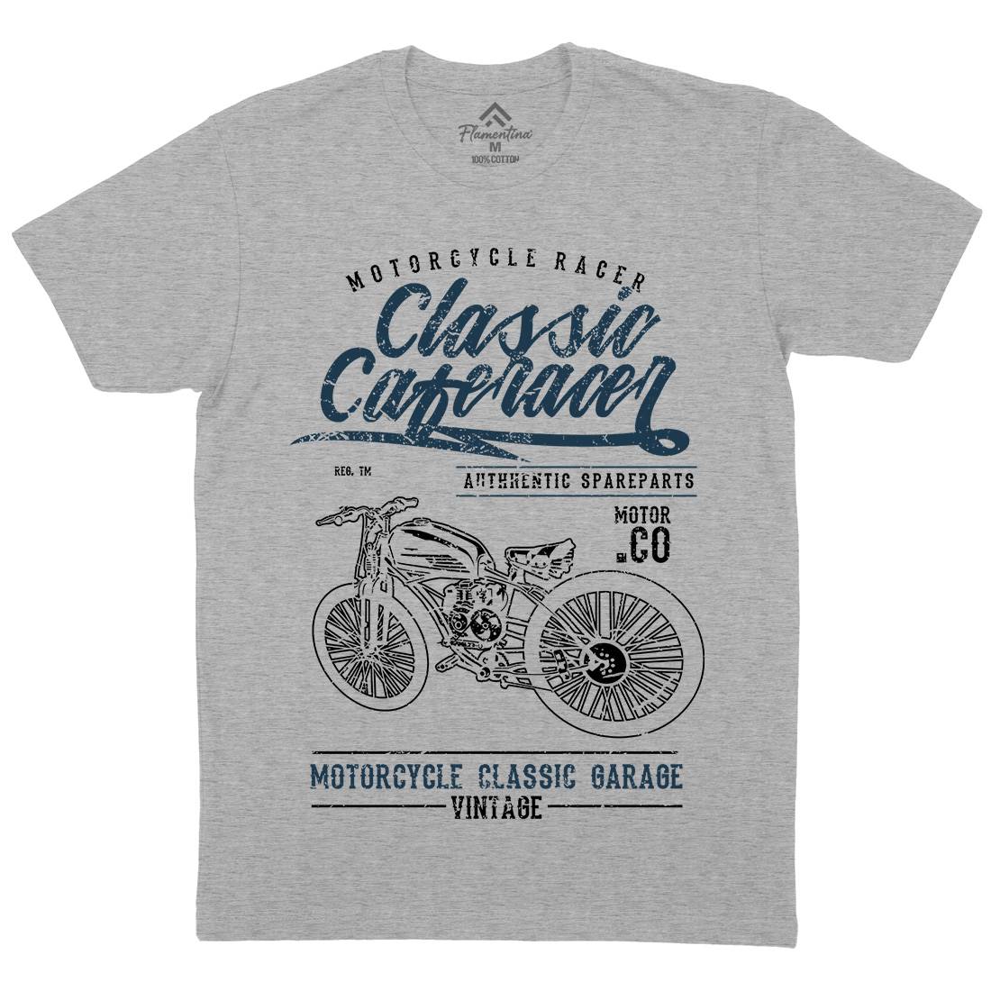 Classic Caferacer Mens Crew Neck T-Shirt Motorcycles A636