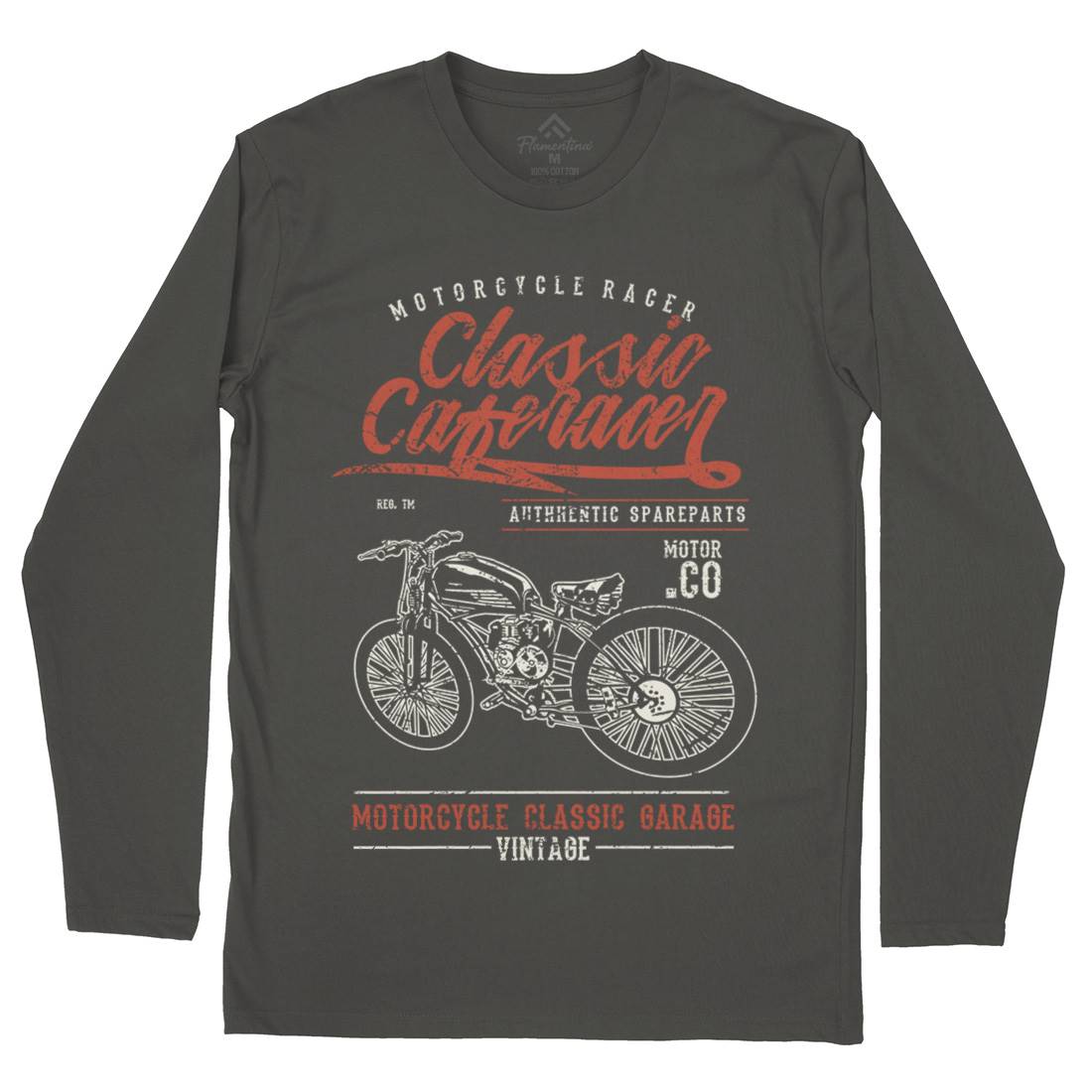Classic Caferacer Mens Long Sleeve T-Shirt Motorcycles A636
