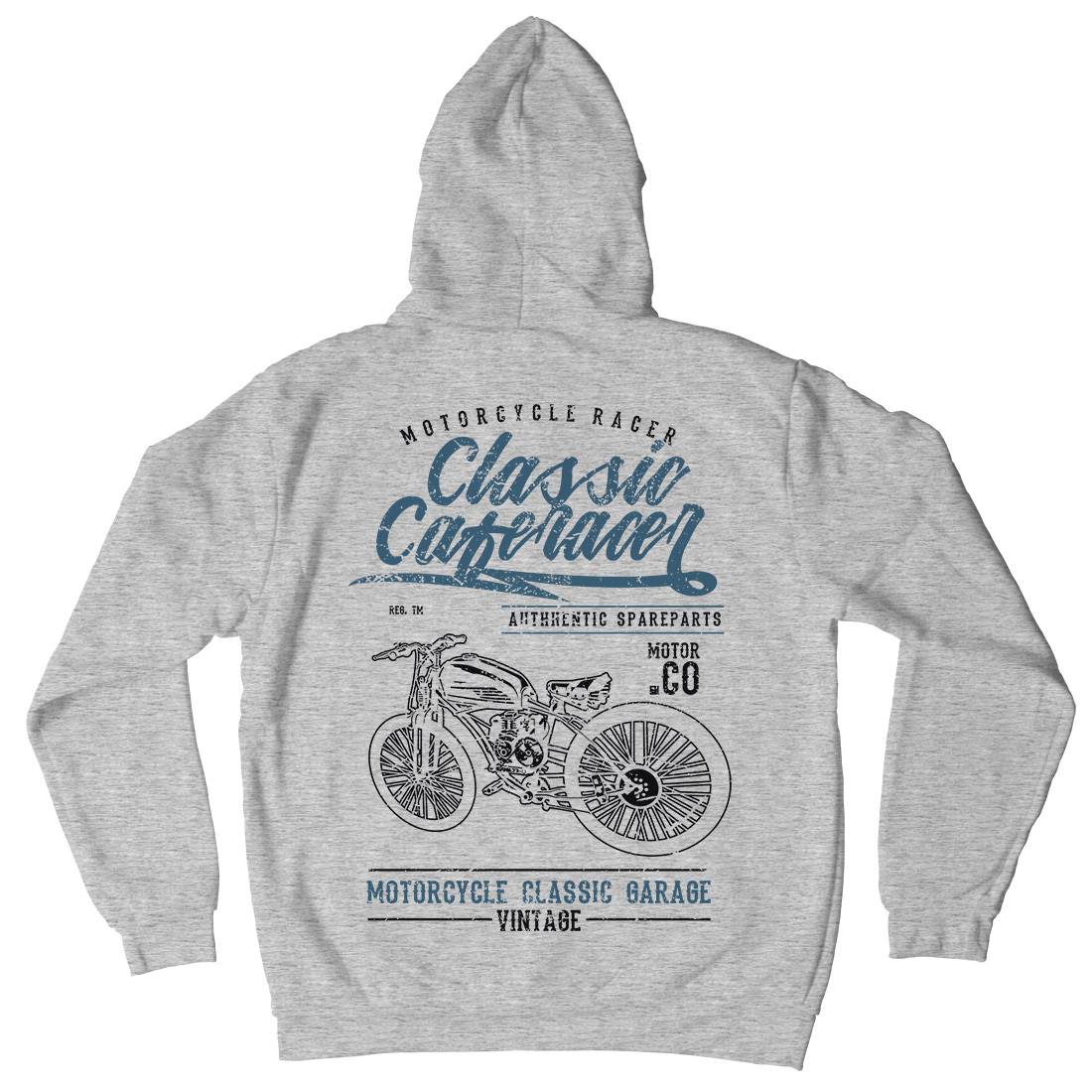 Classic Caferacer Mens Hoodie With Pocket Motorcycles A636