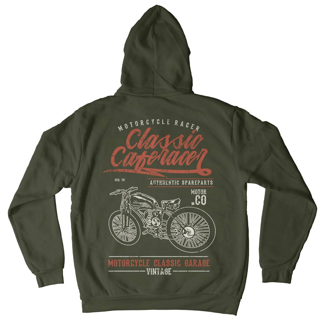 Classic Caferacer Kids Crew Neck Hoodie Motorcycles A636