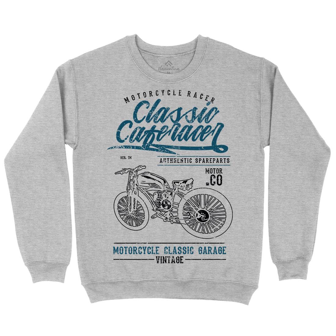 Classic Caferacer Mens Crew Neck Sweatshirt Motorcycles A636