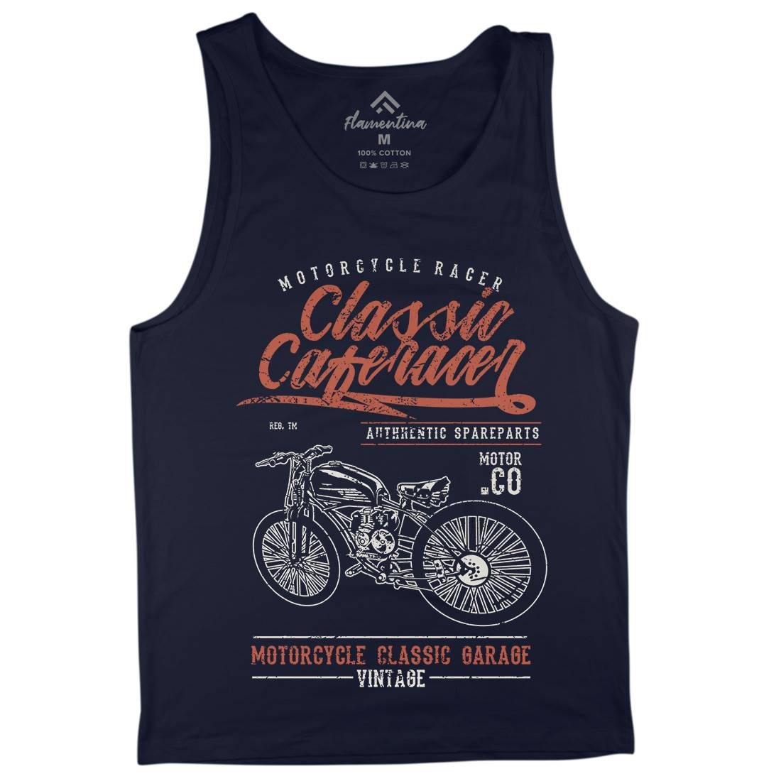 Classic Caferacer Mens Tank Top Vest Motorcycles A636