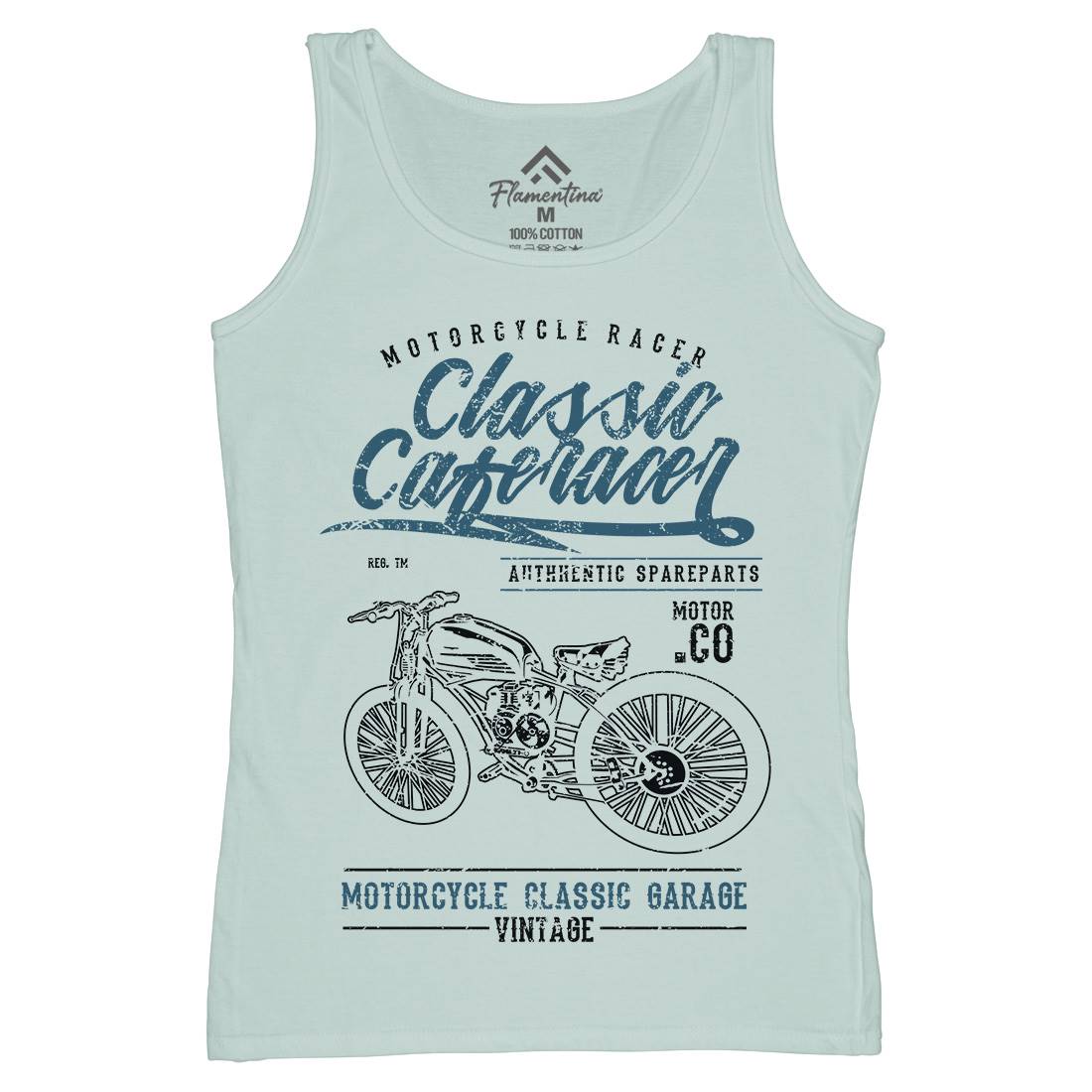 Classic Caferacer Womens Organic Tank Top Vest Motorcycles A636