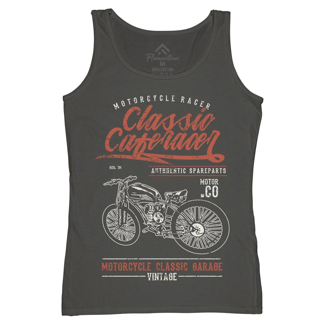 Classic Caferacer Womens Organic Tank Top Vest Motorcycles A636