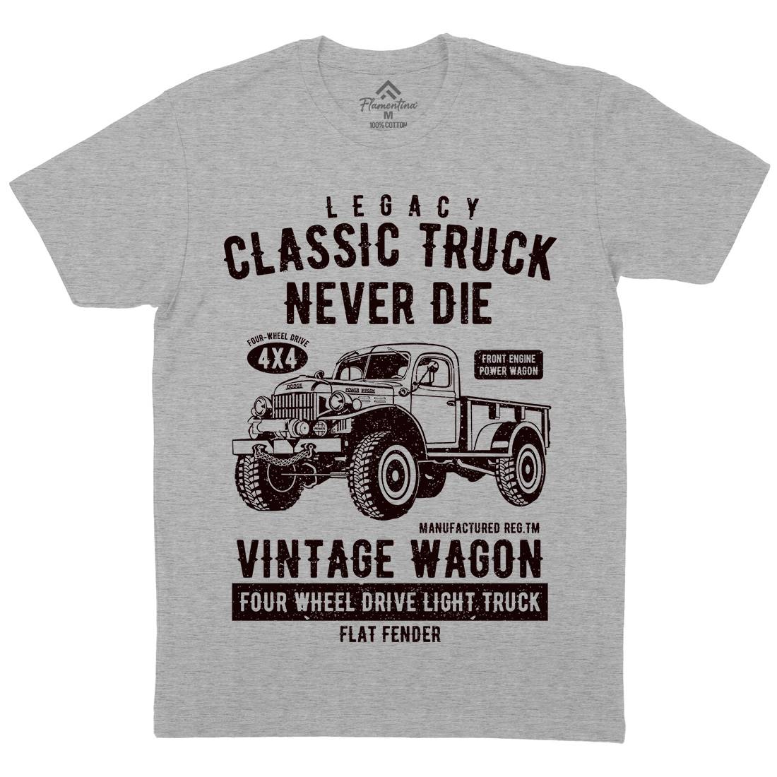 Classic Truck Mens Crew Neck T-Shirt Vehicles A637