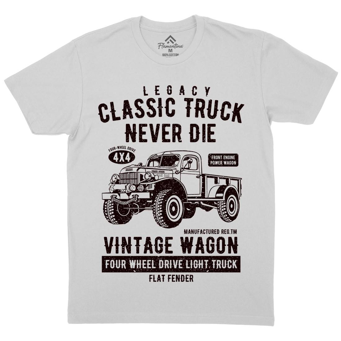 Classic Truck Mens Crew Neck T-Shirt Vehicles A637
