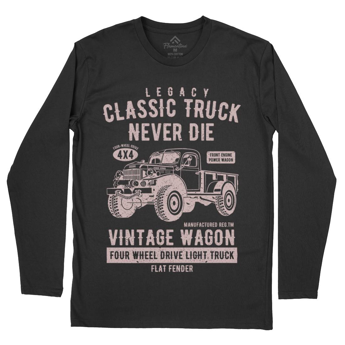 Classic Truck Mens Long Sleeve T-Shirt Vehicles A637