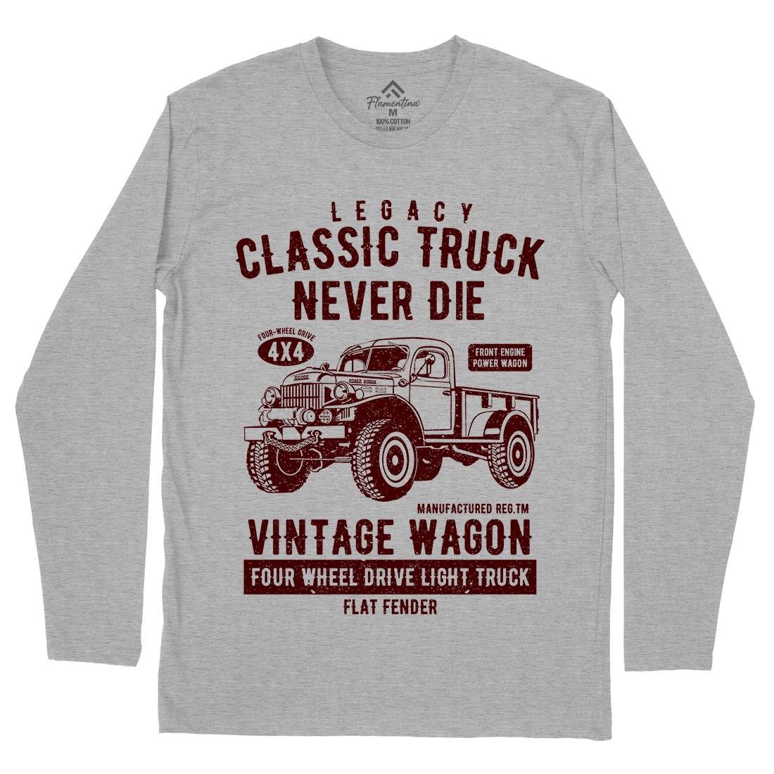Classic Truck Mens Long Sleeve T-Shirt Vehicles A637