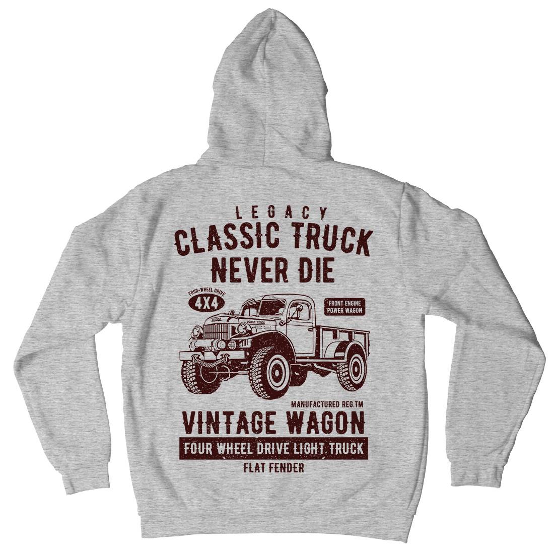 Classic Truck Mens Hoodie With Pocket Vehicles A637