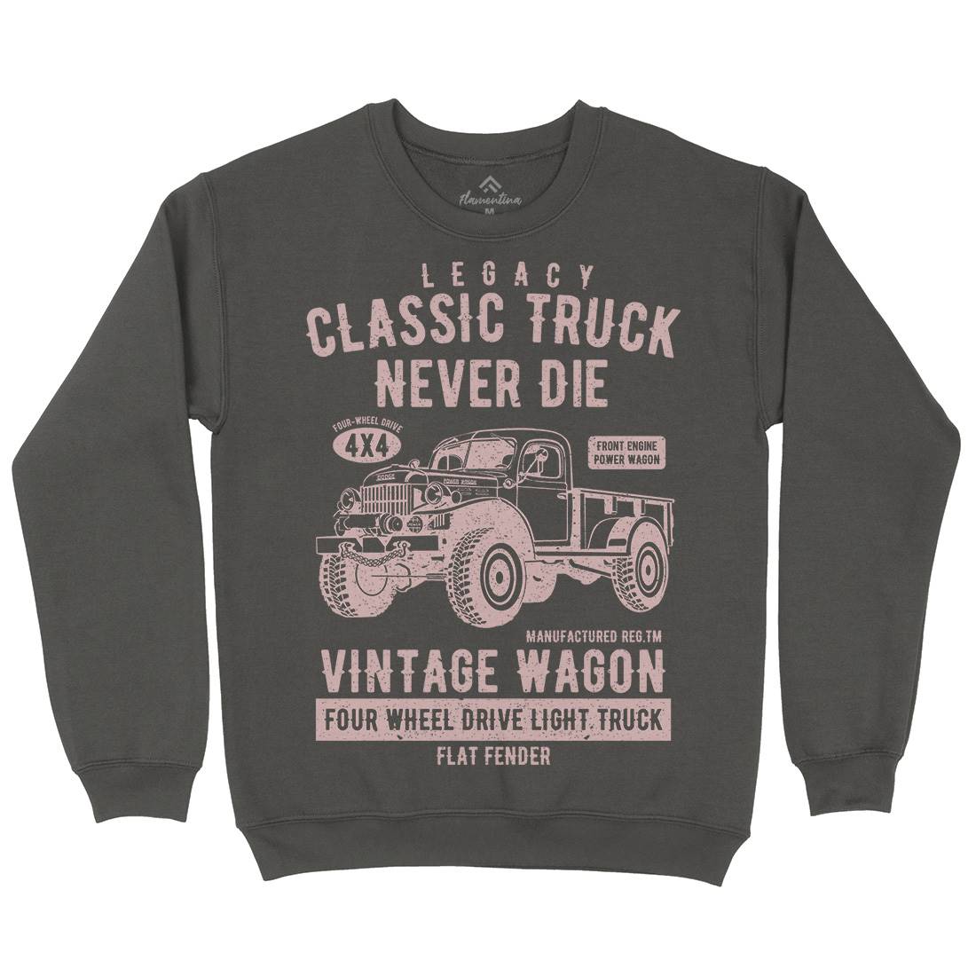 Classic Truck Kids Crew Neck Sweatshirt Vehicles A637