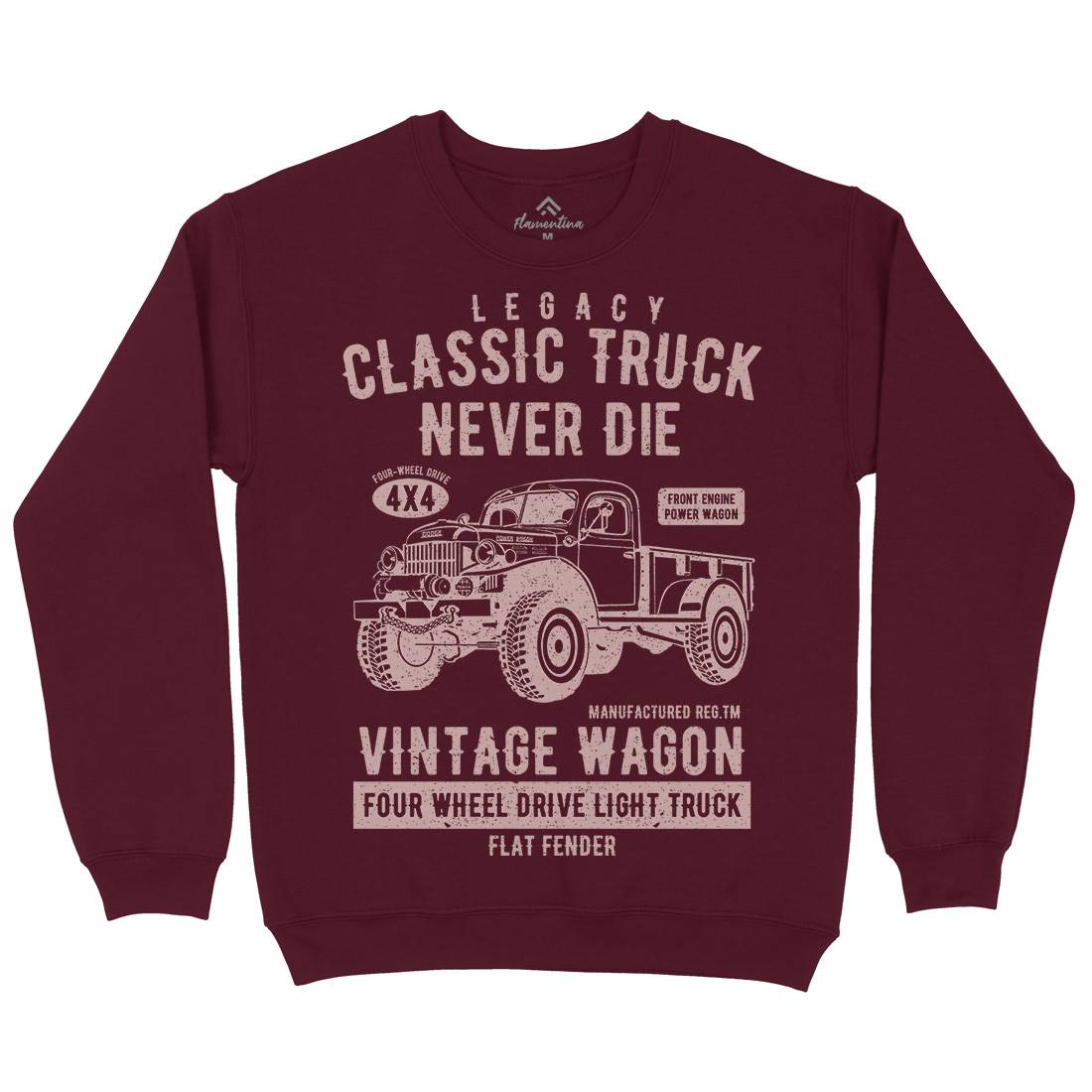 Classic Truck Mens Crew Neck Sweatshirt Vehicles A637