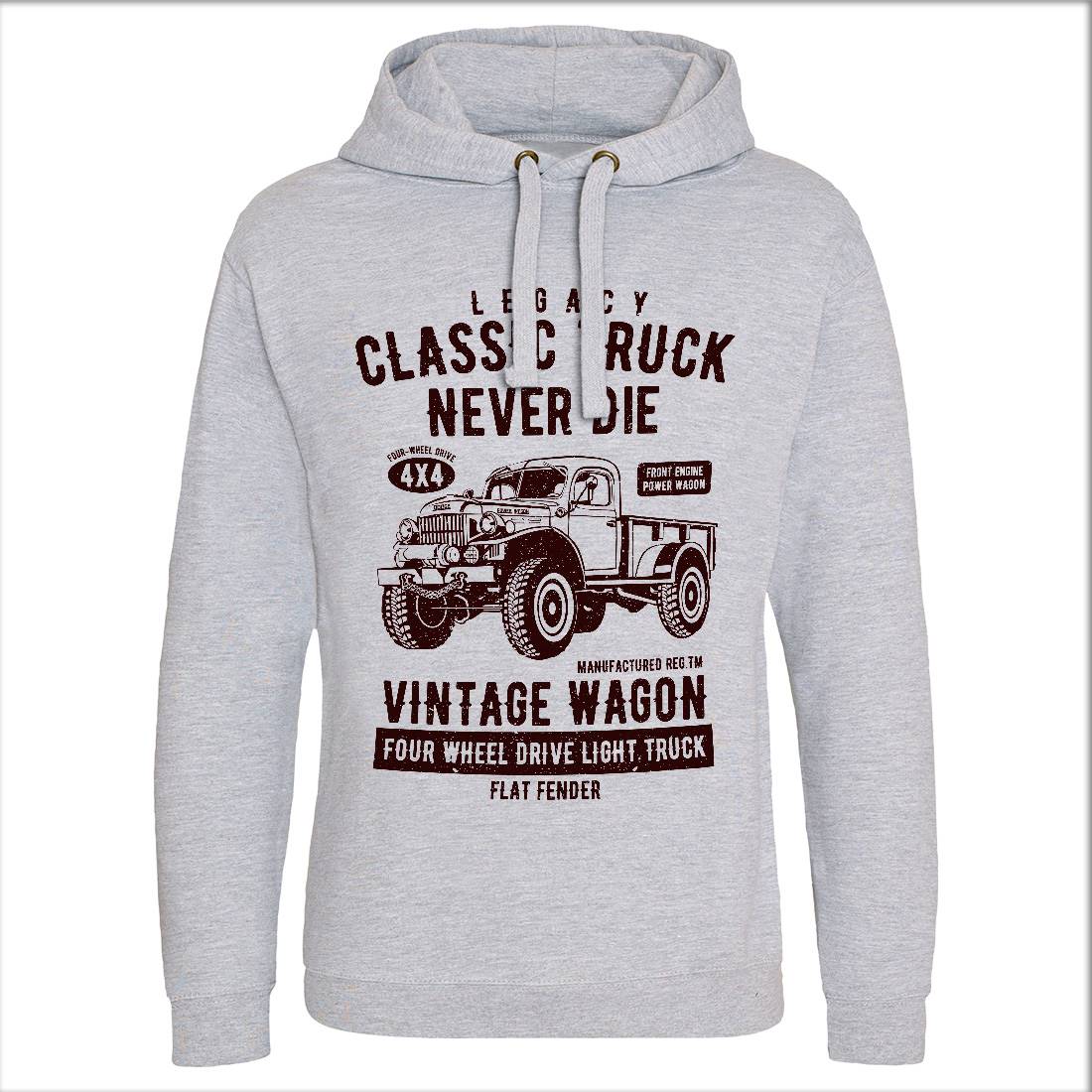 Classic Truck Mens Hoodie Without Pocket Vehicles A637