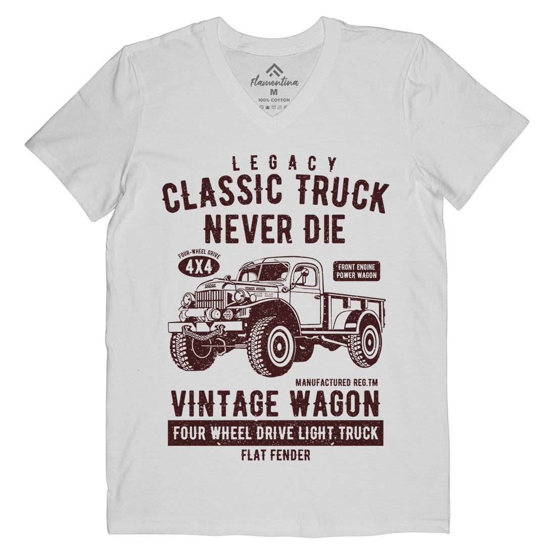 Classic Truck Mens V-Neck T-Shirt Vehicles A637