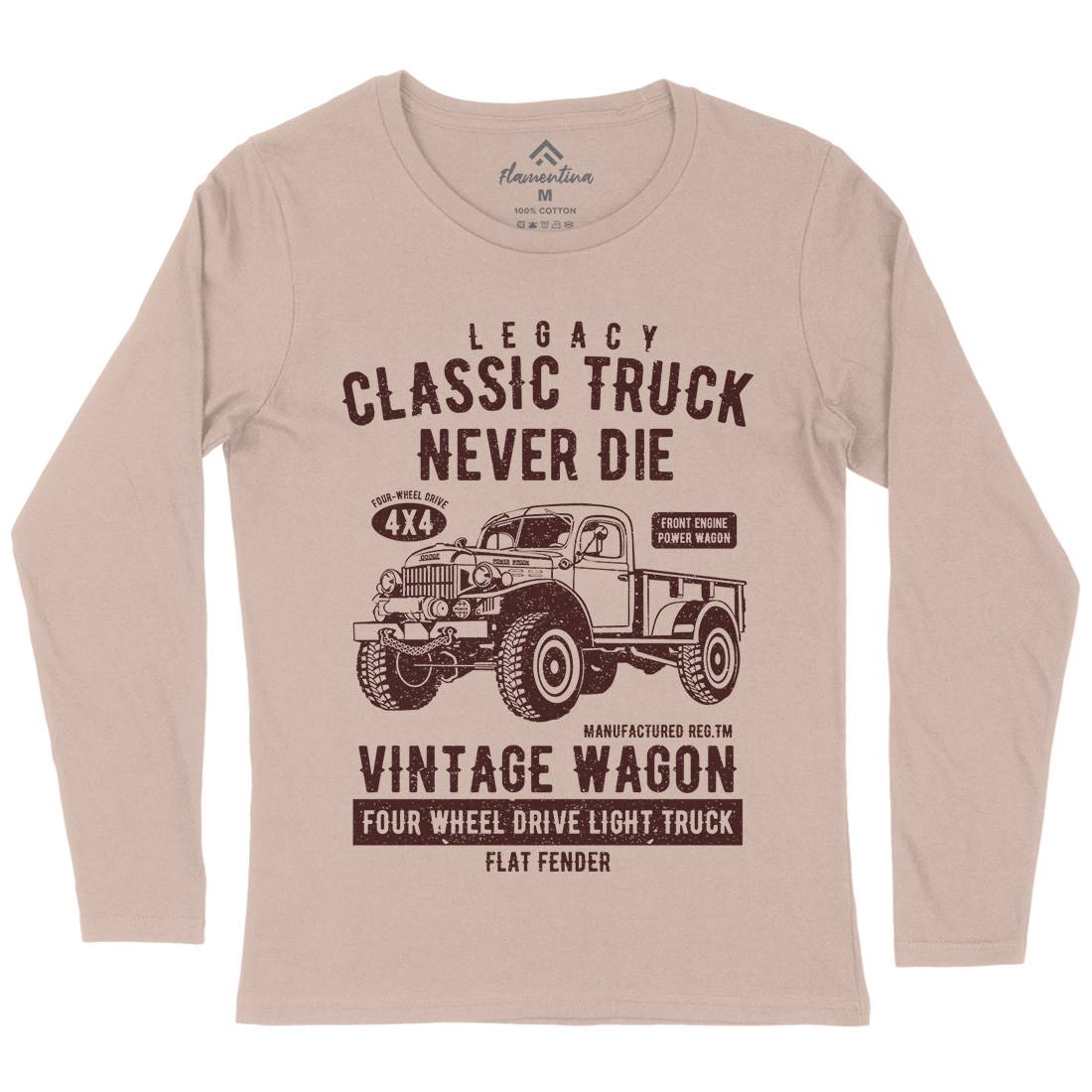 Classic Truck Womens Long Sleeve T-Shirt Vehicles A637