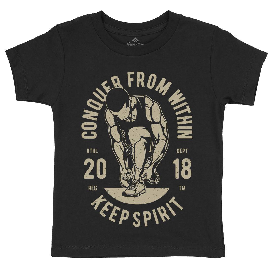 Conquer From Within Kids Crew Neck T-Shirt Sport A638