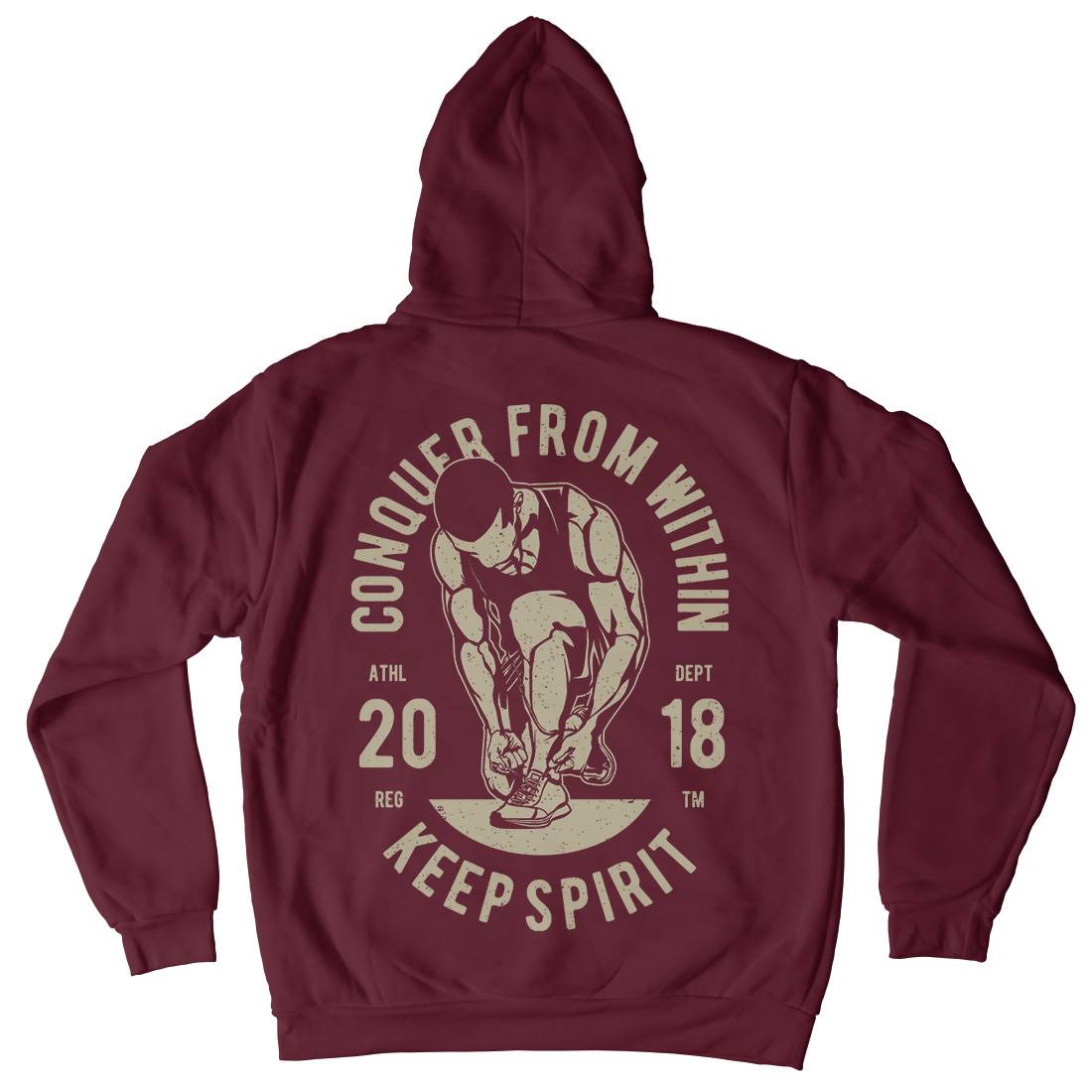 Conquer From Within Mens Hoodie With Pocket Sport A638