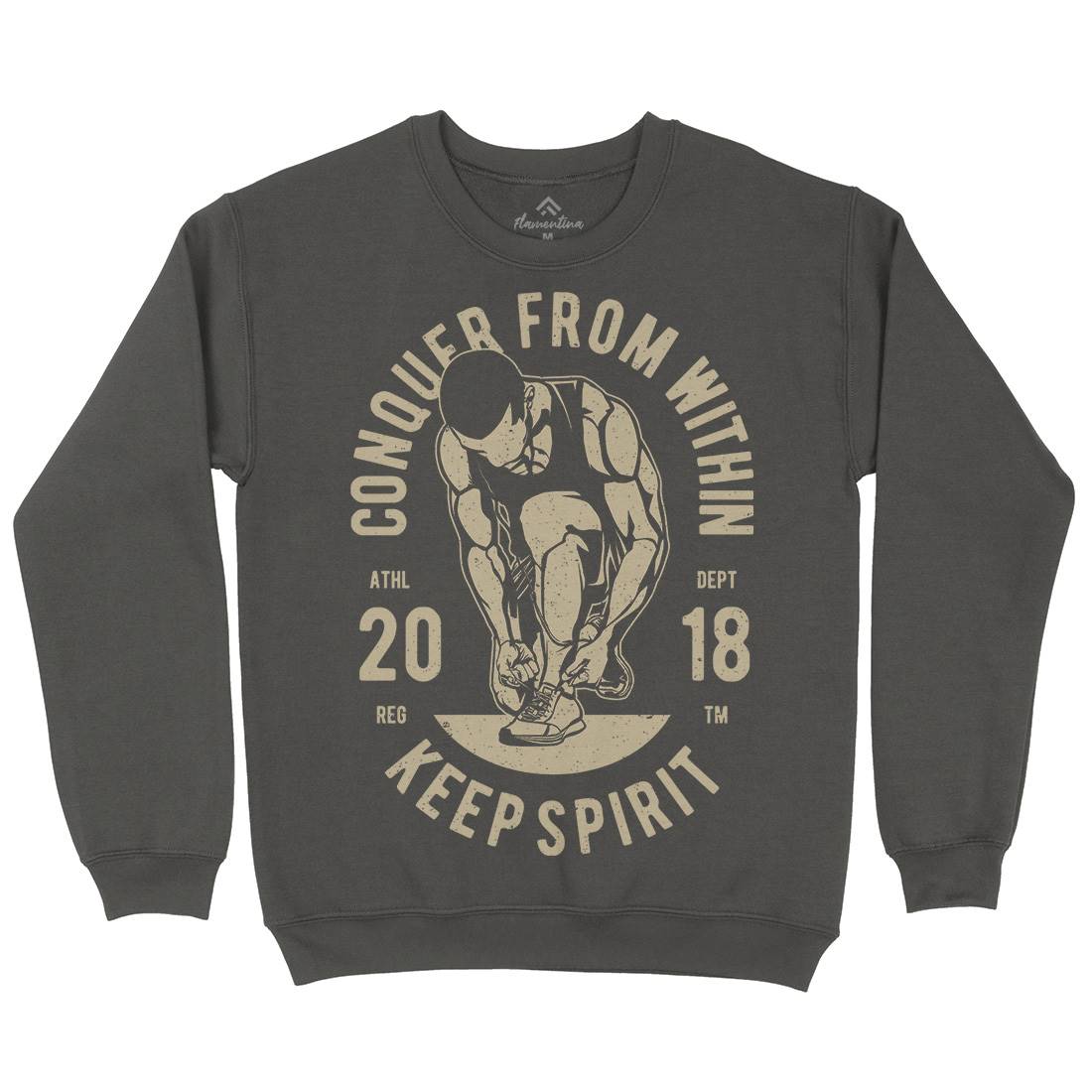 Conquer From Within Mens Crew Neck Sweatshirt Sport A638