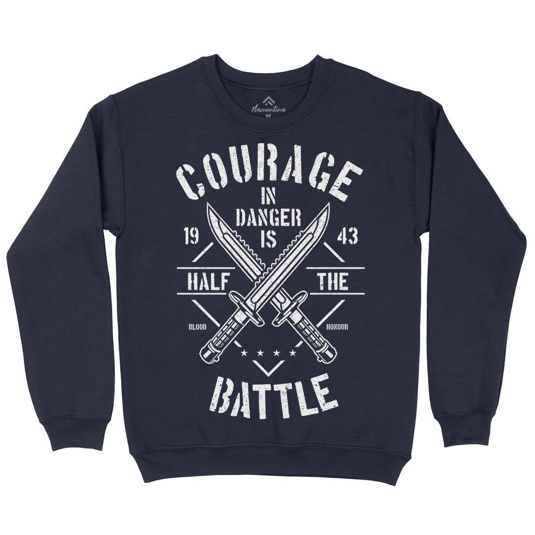 Courage In Danger Kids Crew Neck Sweatshirt Army A639