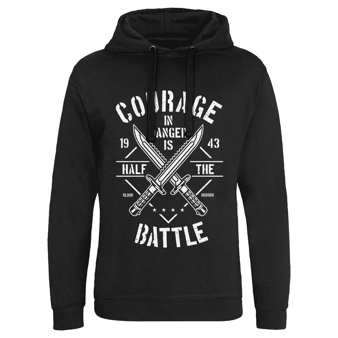 Courage In Danger Mens Hoodie Without Pocket Army A639