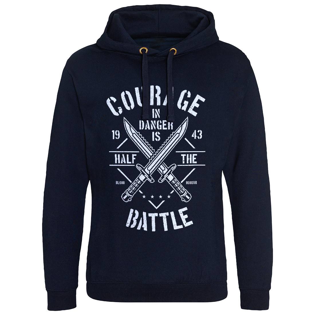 Courage In Danger Mens Hoodie Without Pocket Army A639