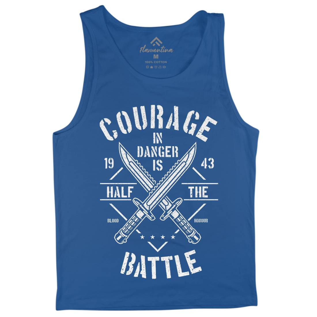 Courage In Danger Mens Tank Top Vest Army A639