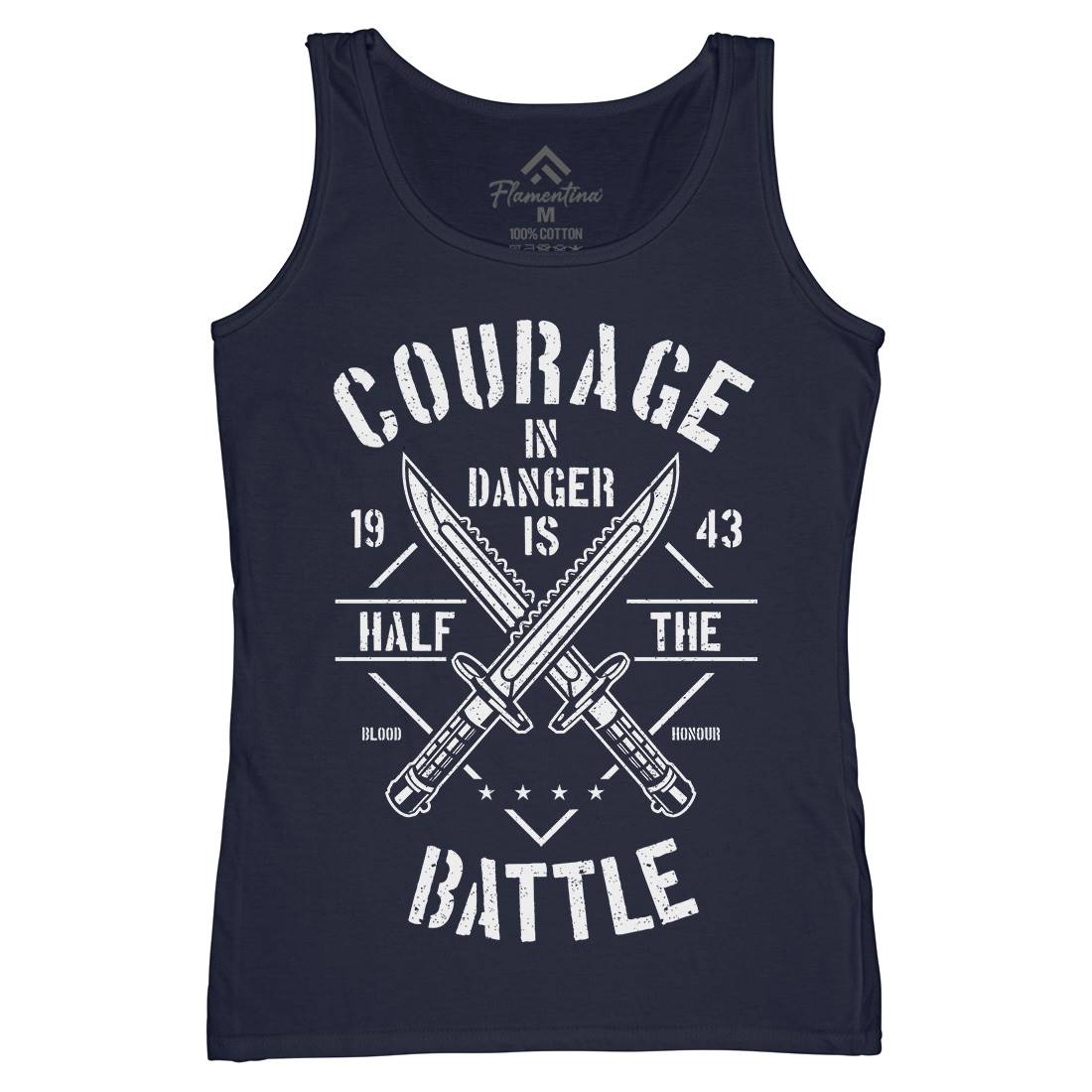 Courage In Danger Womens Organic Tank Top Vest Army A639
