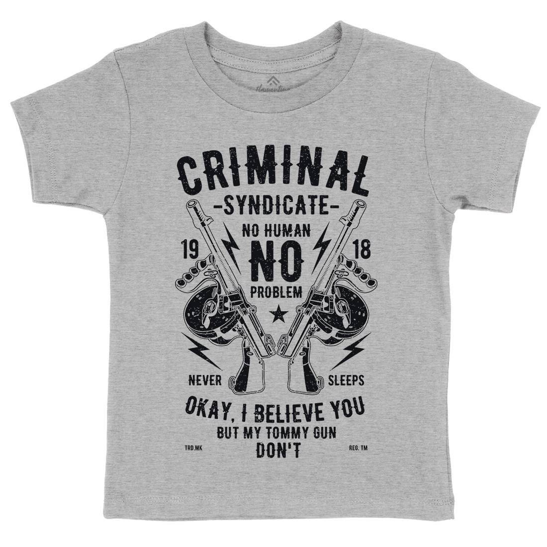 Criminal Syndicate Kids Crew Neck T-Shirt Quotes A641
